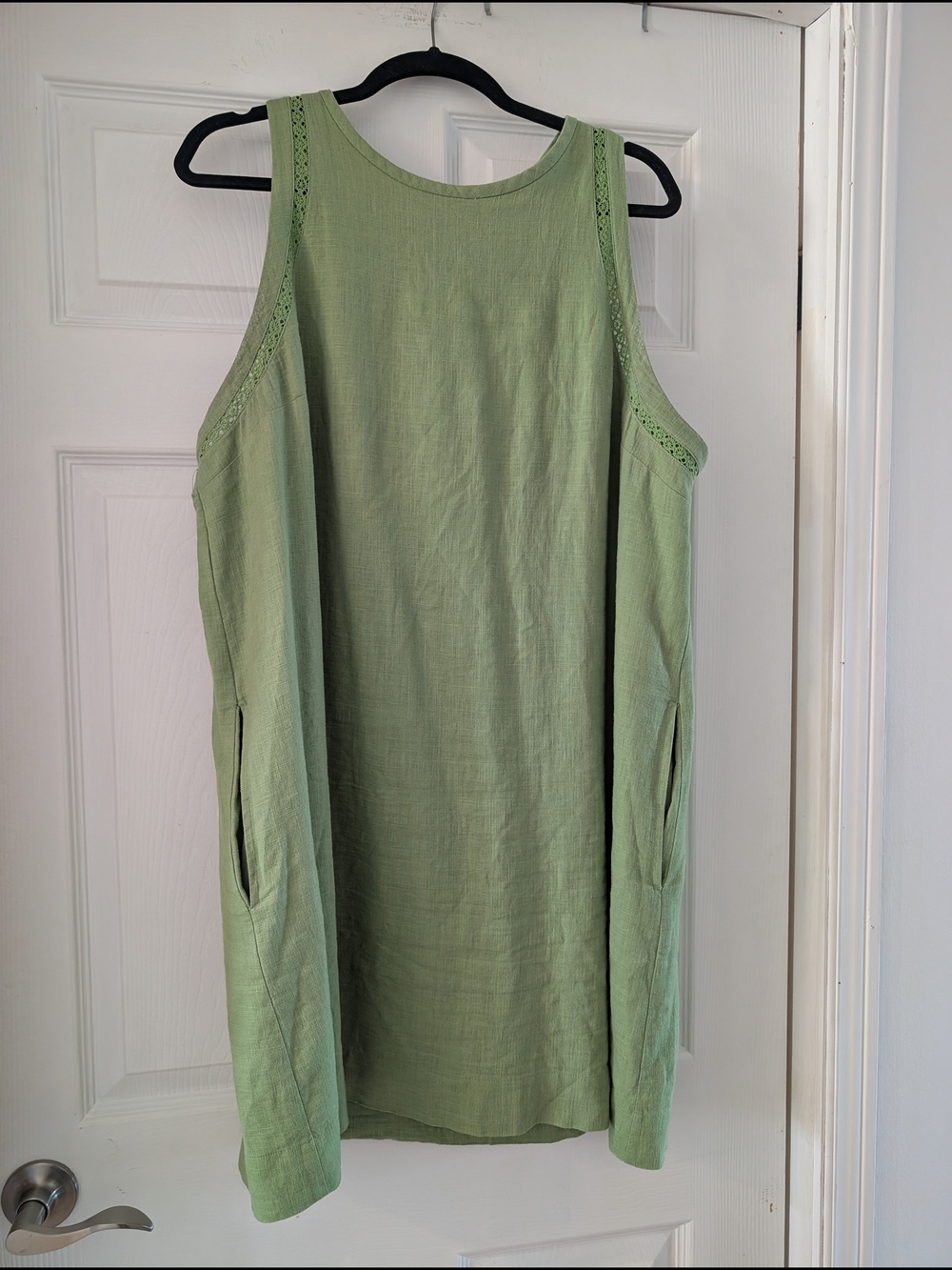RW&CO. Green Linen Sleeveless Dress